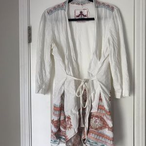 Johnny Was Embroidered Cardigan